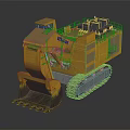 BELAZ Yellow Large Tracked Mining Shovel Heavy Industrial Machinery Equipment