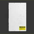 Laboratory Oven With White Exterior Metal Door Control Panel Digital Display And Warning Label