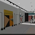 Modern Clothing Store Interior With White Mannequins Green Plants Pink Decor And Shoes