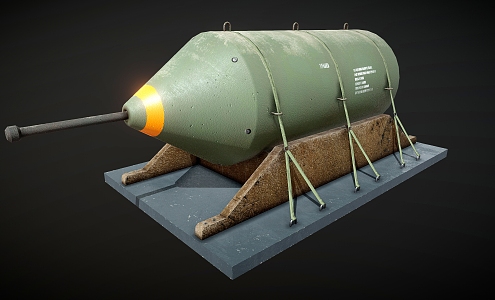 Bomb Torpedo Bomb Torpedo Missile Ammunition 3d model