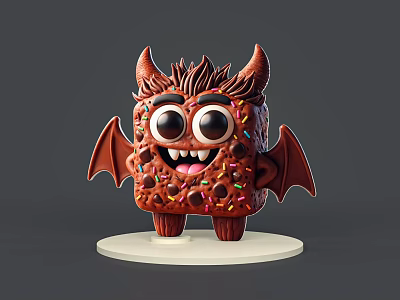 Devil Devil Image Candy Devil Candy Wings Halloween Elements Anime Cartoon Image Hand-made Silhouette 3d model