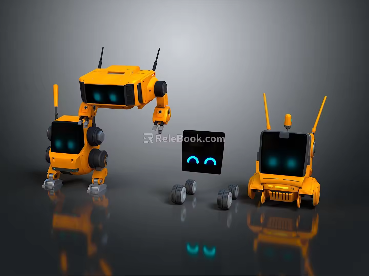Robot Assistant Small Robot Butler Robot Butler Figure Game Figure 3d model