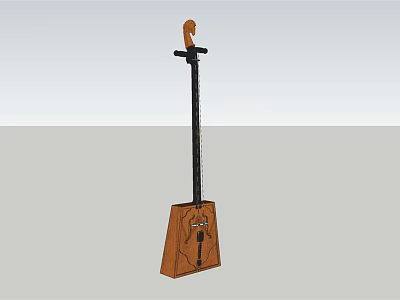 Wooden String Musical Instrument Art Supplies With Handcrafted Body Neck And Strings Design 3d model