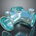 Galvanized Metal Three Way Pipe Fitting For Industrial Plumbing Systems