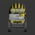 Yellow Black Striped Concrete Mixer Truck With Mixing Drum And Wheels
