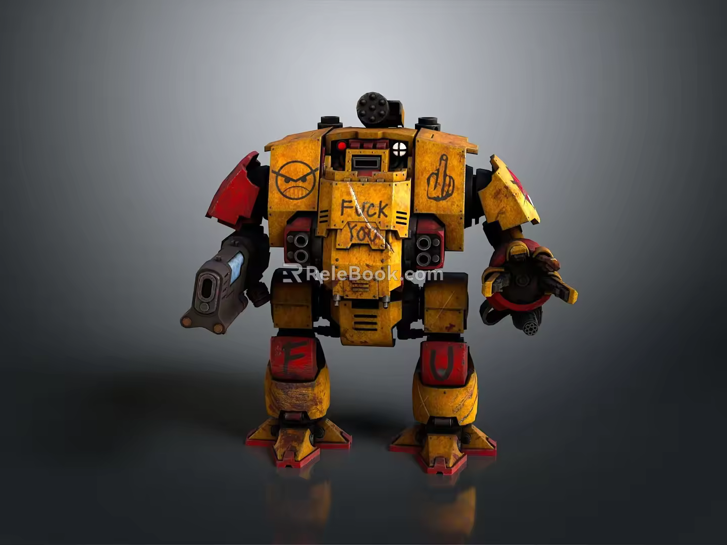 Mech Warrior Mech Soldier Machine Battlearm Mechanical Battlearm Machine Fighter Robot 3d model