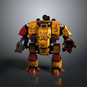 Mech Warrior Mech Soldier Machine Battlearm Mechanical Battlearm Machine Fighter Robot 3d model
