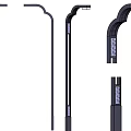 Various Designs of Outdoor Lights With Curved Poles and Decorative Shades