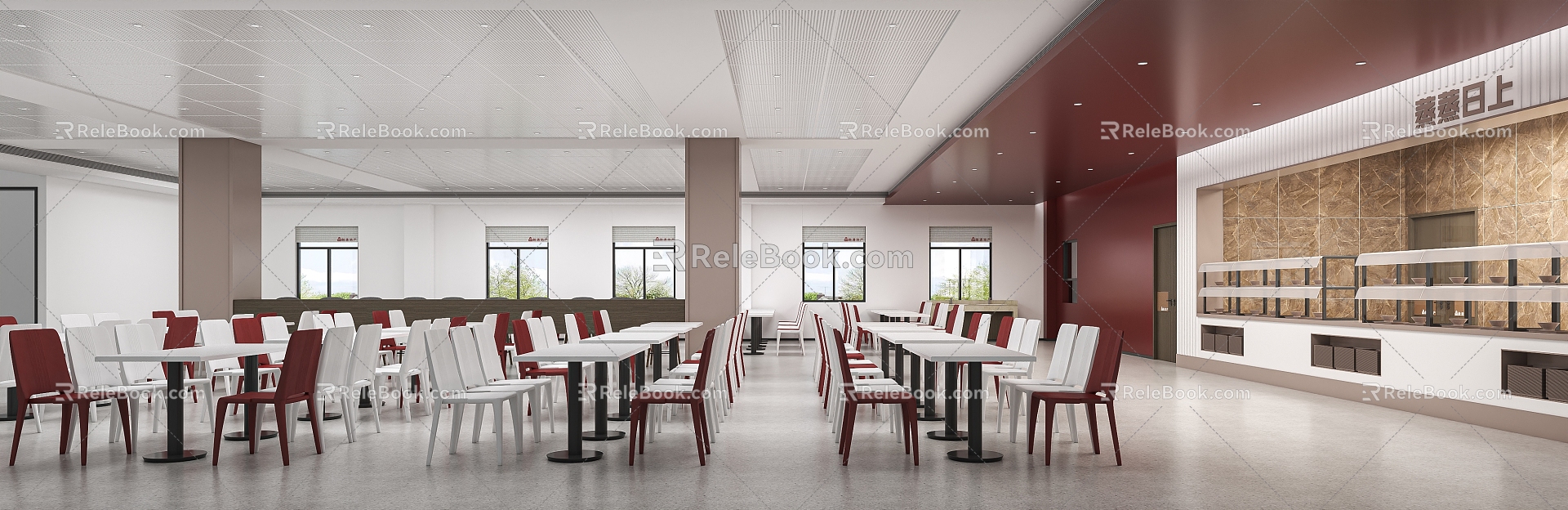 Restaurant Canteen 3d model