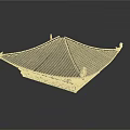 Traditional Chinese Architectural Roof With Curved Eaves And Decorative Tile Design