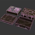 Military Style Storage Cases With Control Panel And Open Compartments