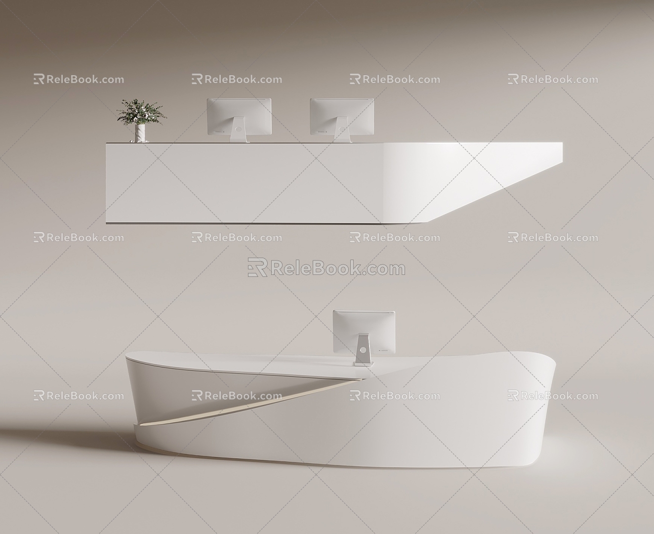 Reception Desk Bar 3d model