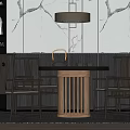 New Chinese Style Casual Table and Chair Combination Casual Table and Chair 3d model