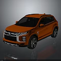 Orange SUV Exterior Design With Modern Sporty Style And Reflective Surface Details