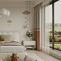 Modern Kids Room Interior With Cloud Star Decorations Chandelier And Soft Rug