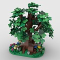 LEGO toy building blocks big tree forest greening plants 3d model