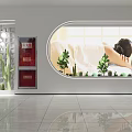 Modern Beauty Specialty Store Interior With Product Shelves Comfortable Seating Green Plants Wooden Pendant Lights