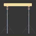 SCORPA Industrial Equipment Platform With Yellow Beams And Blue Support Legs