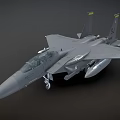 Advanced Gray Military Fighter Jet With Missiles Open Cockpit And Sharp Wings