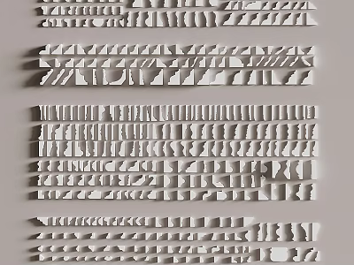Various Decorative Gypsum Cornice Mouldings With Different Styles And Patterns For Interior Design 3d model