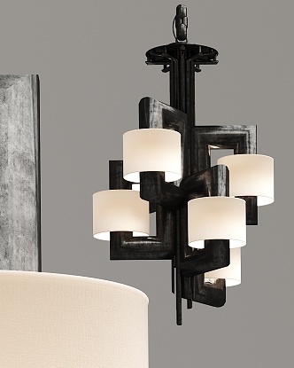 Industrial LOFT chandelier styling chandelier 3d model