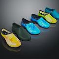 Colorful Comfortable Slippers With Yellow Green Blue And Multicolor Patterns For Daily Wear