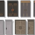 Various Security Doors With Traditional Patterns Modern Styles And Decorative Details 3d model