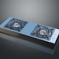 Double Burner Gas Stove With Stainless Steel Surface For Kitchen Cooking