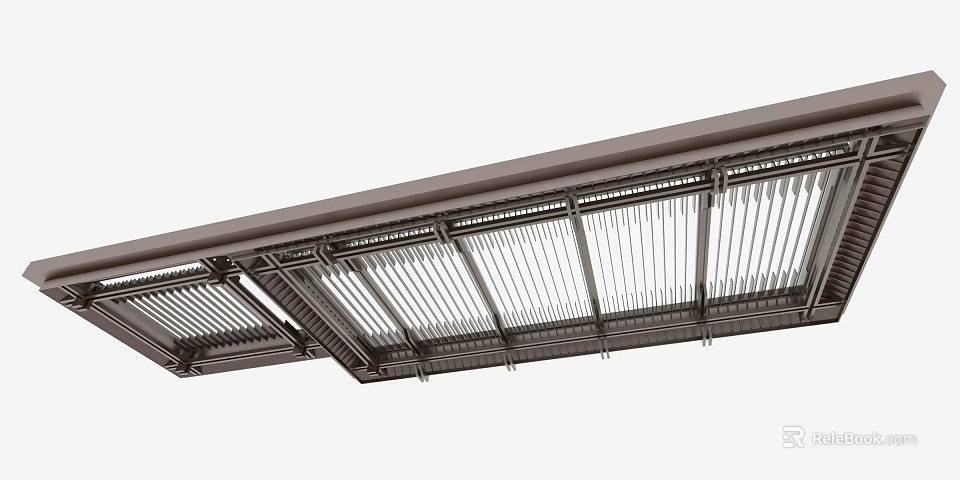 High Performance Structural Component For Architecture With Louvered Panel Design 3d model 