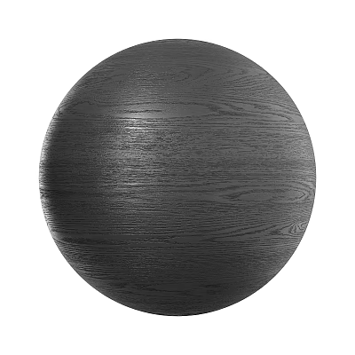 Black Wooden Grain Sphere Component with Natural Texture and Smooth Surface Design 3d model