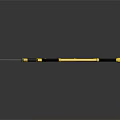 Double Long Handle Weapons With Black Gold Accents And Silver Blades