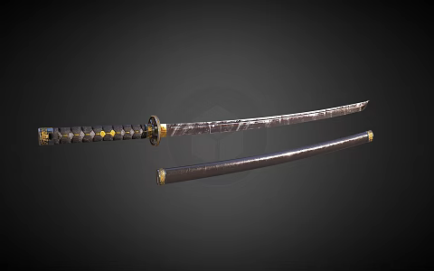 Modern Samurai Sword 3d model