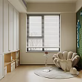 Modern Entertainment Room Interior With Cozy Chair Creative Wall Art And Cabinets
