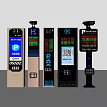 Smart Public Parking Facilities With Guidance System Automatic Payment License Plate Recognition And QR Code 3d model