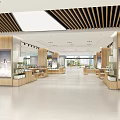 Bright Modern Digital Store Interior With Glass Display Cases Smartphones Cameras And Electronics Accessories