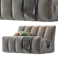 modern double sofa fabric double sofa 3d model