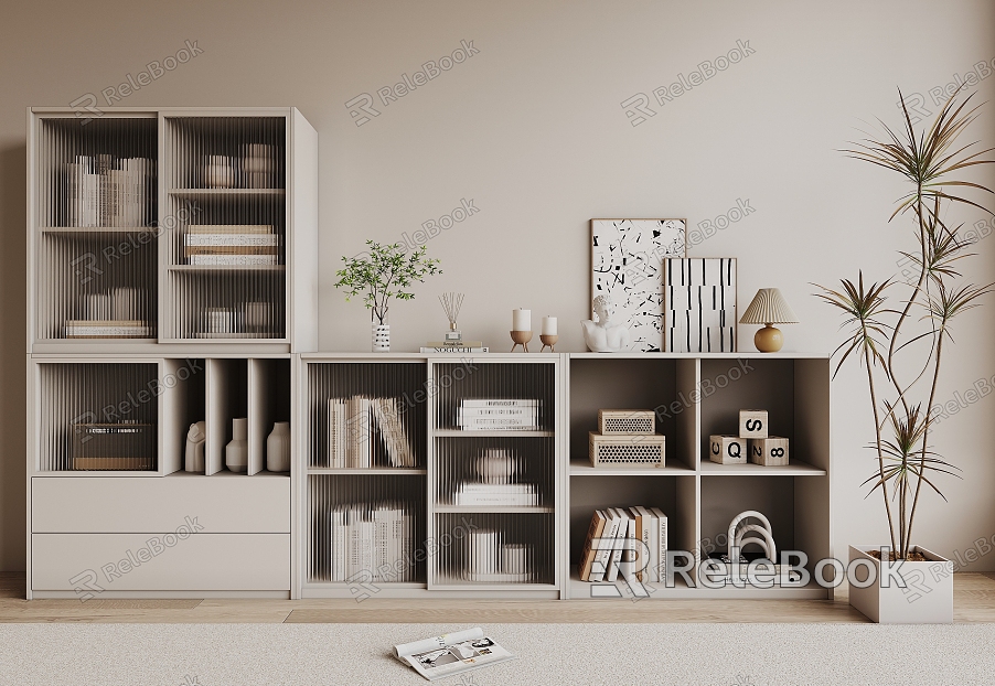 Modern bookcase model