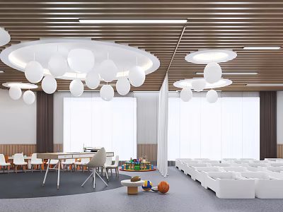 Modern Kindergarten Dormitory 3d model