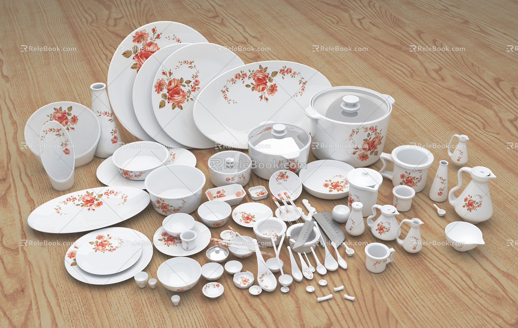 Modern Tableware 3d model