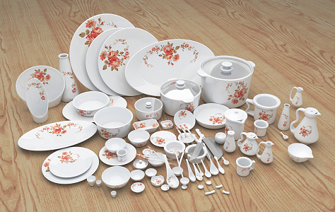 Modern Tableware 3d model