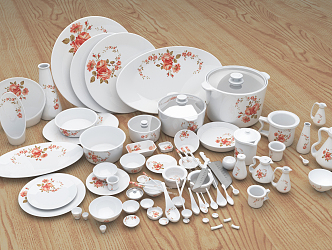 Modern Tableware 3d model