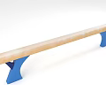 High Quality Gymnastics Balance Beam Sports Equipment with Wooden Surface and Blue Stable Supports