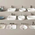Wash basin wash basin counter basin faucet 3d model