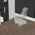 modern acrylic leisure chair 3d model