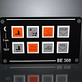 Computer Control Panel BE 308 Model With Stop Test WVG FOL Function Icons