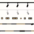 Modern Downlights and Spotlights Black White Track Mounted Home Lighting Fixtures