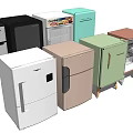 Various Colored Refrigerators And Freezers With Different Designs In