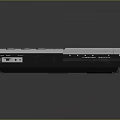 Vintage Cassette Recorder Design With Light Gray Body Speaker Grille And Control Buttons