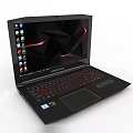 Acer Predator Gaming Laptop With Geometric Screen Design And Red Backlit Keyboard