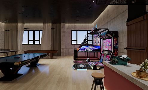 Industrial LOFT Recreation Room Theme Recreation Room 3d model